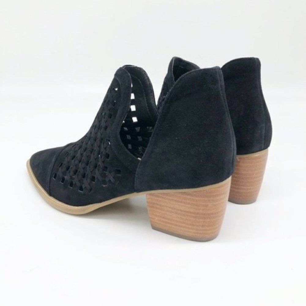BP. Tate Black Suede Perforated Bootie - Picture 5 of 8